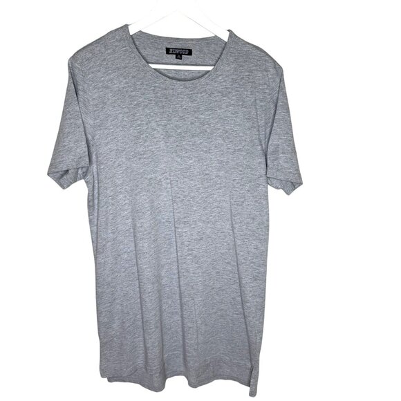 Elwood Men's Light Gray Oversized X-Long Short Sleeve Core T-Shirt, Size Medium - Picture 1 of 6